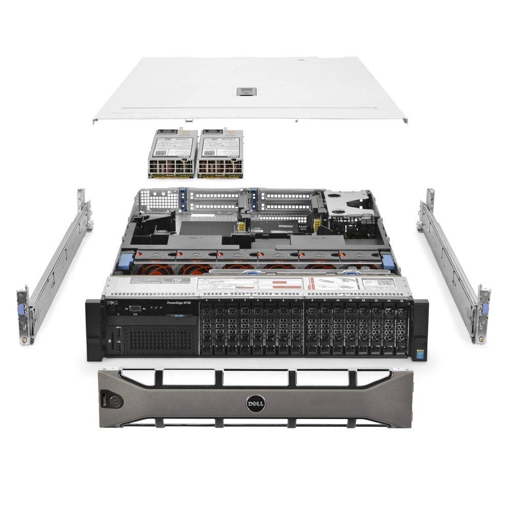 Dell PowerEdge R730 Server 2X E5-2660v3 2.60Ghz 20-Core 128GB RAM 16x Caddies (Renewed)