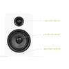 Kanto YU Passive 5.25" Passive Bookshelf Speakers with 1" Silk Dome Tweeter | External Amplifier Required | Pair | Matte White view 2