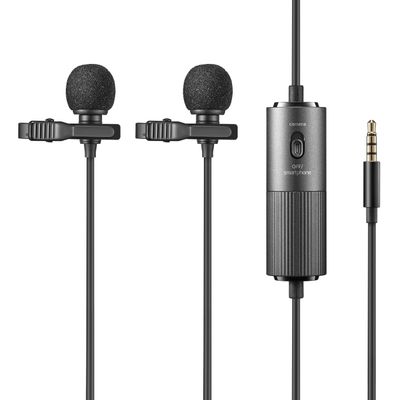 Godox LMD-40C Dual Omnidirectional Lavalier Microphone with Aux Lock