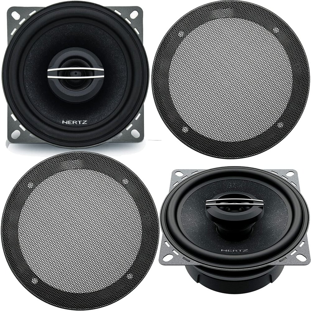 HERTZ Cento CX100 120W 2-Way Coaxial Speakers + 4" Universal Grilles