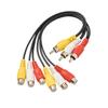 AV Cable Splitter, 3 RCA Male Jack to 6 RCA Female Plug Splitter Audio Video Av Adapter Cable Composite Video Splitter Adapter Output Cables Cord view 1