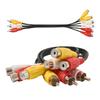 AV Cable Splitter, 3 RCA Male Jack to 6 RCA Female Plug Splitter Audio Video Av Adapter Cable Composite Video Splitter Adapter Output Cables Cord view 2