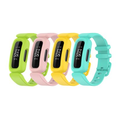 Bands Compatible with Fitbit Ace 3 for Kids Colorful Silicone Watch Strap Accessories Replacement Wristbands for Ace 3 Sport Strap for Boys Girls (Lime&Pink&Yellow&Teal)