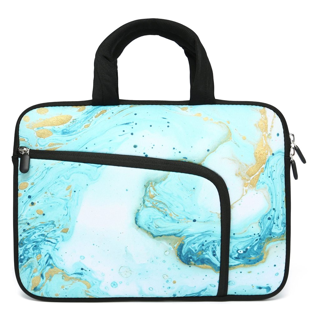 11 11.6 12 12.1 12.5 inches Laptop Sleeve Chromebook Case Ultrabook Case Notebook Sleeve PC Messenger Bag Tablet Case Neoprene Handle Sleeve for Adult Men Women, Two Pockets (Vast Ocean)