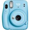 Fujifilm Instax Mini 11 Instant Film Camera with Automatic Exposure and Flash, Polaroid Camera, Fujinon 60mm Lens with Selfie Mirror, Optical Viewfinder - Sky Blue (Renewed) view 1