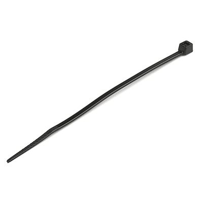 4XEM 100 Pack 8 Cable Ties - Black Medium Nylon/Plastic Zip Tie