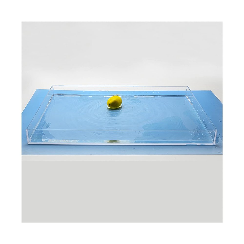 XINGLL Acrylic Display Case Showcase, Clear Water Tank Photography Shooting, Floating Creative Photo Props, Product Advertising Shooting, Deep Shallow Water Tank ( Color : Clear , Size : 80X60X5CM )