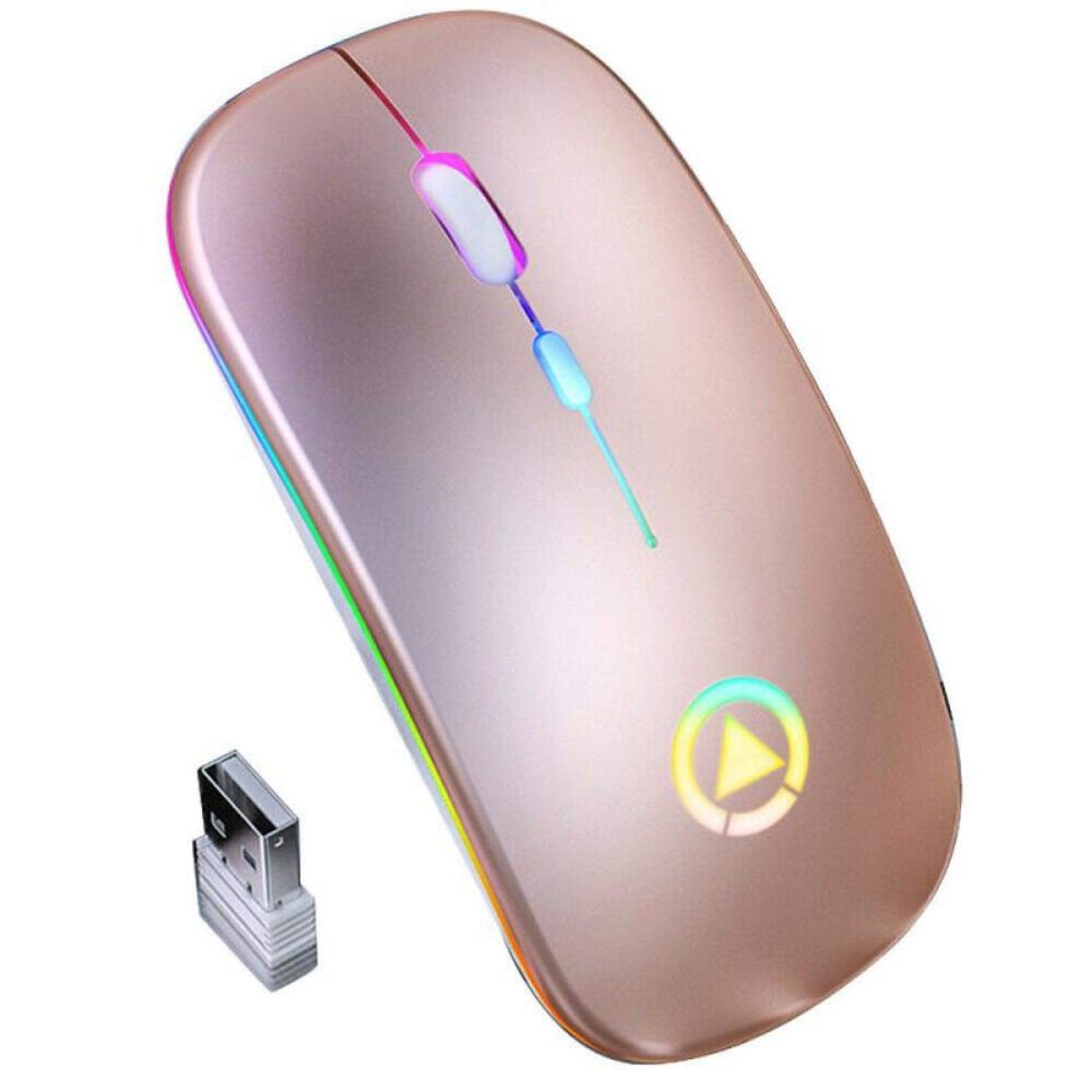 2.4GHz Wireless Optical Mouse Mouse USB Charging 1600DPI RGB Gaming Mouse PC Laptop Mouse Low Noise Mouse 04