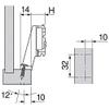 Blum 9mm Inset Face Frame Adapter Plate, Cam Adj Height, Screw-on. 175H5030.21 (Set of 2 Plates) view 4