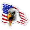 American Eagle with Flag - 3" Vinyl Sticker - for Car Laptop Water Bottle Phone - Waterproof Decal view 1