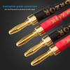 1 Pair 10AWG Speaker Cable,with Gold Plated Banana Tips, Oxygen Free Copper (10FT) view 3