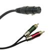 MMNNE Dual RCA Male to XLR Female Y Splitter Patch Cable, Unbalanced 2 RCA/Phono Plug to 1 XLR Splitter Female Duplicator Lead Y-Cable Adapter (3FT) view 1
