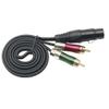 MMNNE Dual RCA Male to XLR Female Y Splitter Patch Cable, Unbalanced 2 RCA/Phono Plug to 1 XLR Splitter Female Duplicator Lead Y-Cable Adapter (3FT) view 3