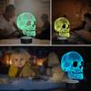 Ammonite Skull Night Light for Kids, 3D Illusion Lamp LED Desk Table Lamp 16 Colors Change with Remote Control and Timing Function, Best Christmas Halloween Birthday Gift for Child Boys view 4