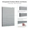 Changshade Cordless Cellular Shades, Blackout Honeycomb Shades for Windows, Pull Down Pleated Blinds, Easy to Install for Indoor Windows and French Doors,24" W x 48" H, Grey view 3