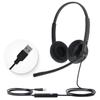 Yealink UH34 USB Headset with Mic,Stereo Wired Headphones with Noise Cancelling Microphone,Professional Work Headset VoIP Phone PC Computer Call Center Office(Ultra Light) view 1