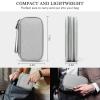 FYY Travel Cable Organizer Bag Pouch Electronic Accessories Carry Case Portable Waterproof Double Layers All-in-One Storage for Cord, Charger, Phone, Earphone Grey view 2