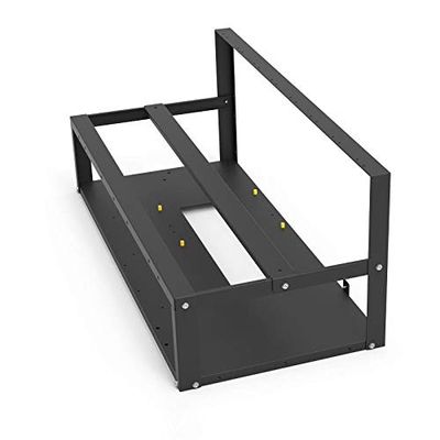 2PCS Air Miner Mining Frame Rig Case.Ethereum ETH BTC Holder Open 6-8 Graphics Card Bracket Rack Black Steel