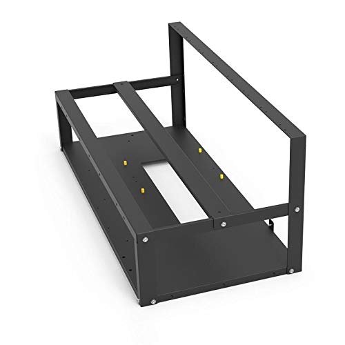 2PCS Air Miner Mining Frame Rig Case.Ethereum ETH BTC Holder Open 6-8 Graphics Card Bracket Rack Black Steel