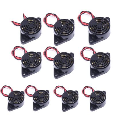 DC 12V 85dB Active Piezo Electronic Buzzer Beep Tone Alarm Ringer Continous Sound(Pack of 10 Pieces)