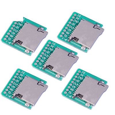 5pcs TF Card Micro SD Card Adapter Board Memory Card Interface Pinboard Module 20x20mm 2mm Ultra-Small