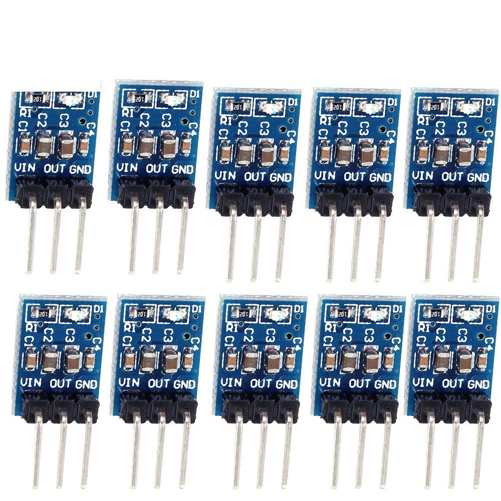 10pcs/lot Buck Converter 3Pins AMS1117-3.3V Voltage Regulator DC 4.75V-12V to 3.3V Voltage Linear Regulator Step Down Converter