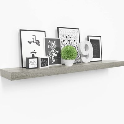Ballucci Floating Shelf, 36" Hanging Shelf with Invisible Brackets, Wooden Floating Shelves for Walls, Book Shelf, Wall Shelves for Home Office, Bathroom, Living Room, 6 inch Deep, Gray