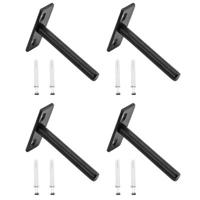 DOITOOL 4set Heavy Duty Hidden Shelf Brackets Board Support for Floating Shelves Wall-Mounted Storage Construction Screws Included