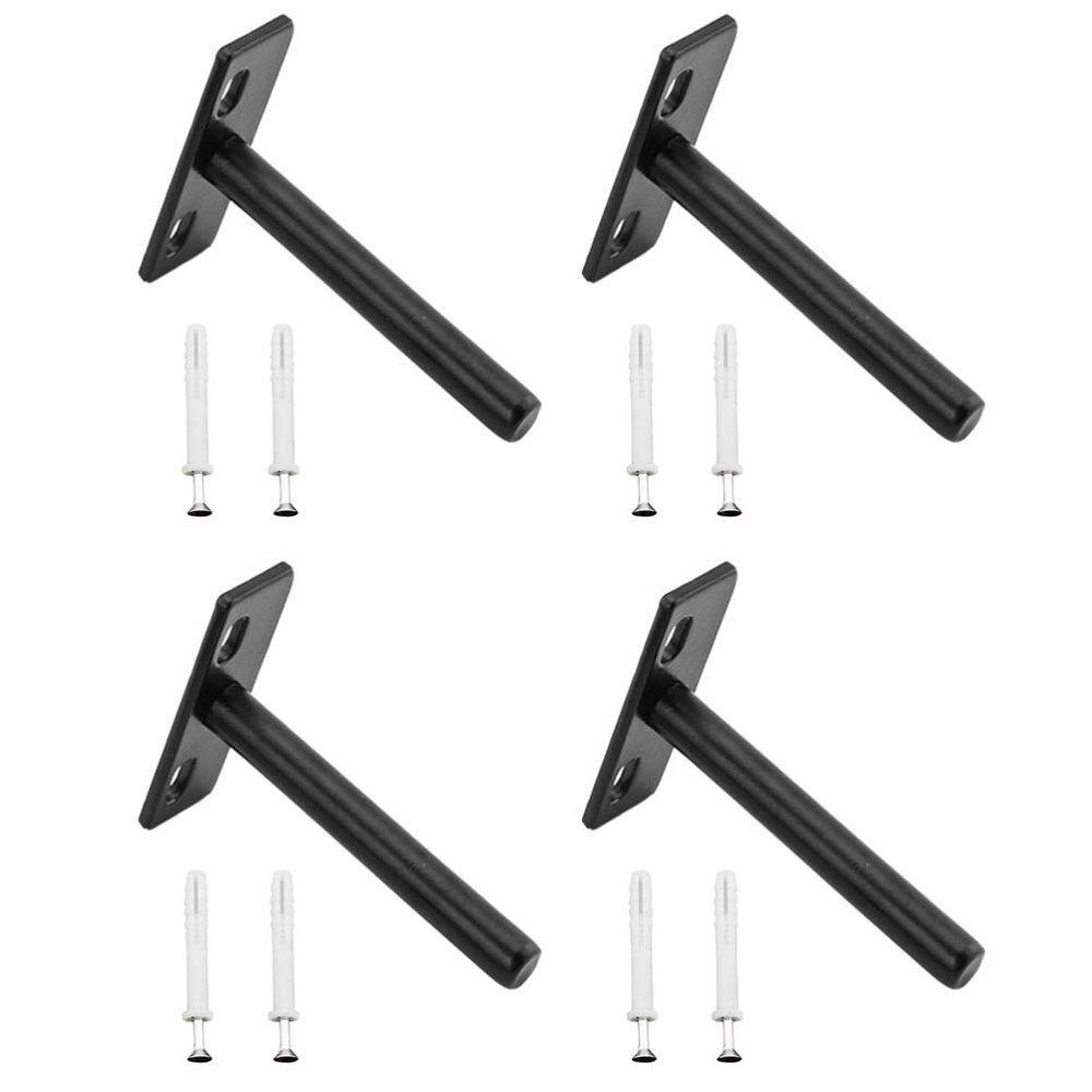 DOITOOL 4set Heavy Duty Hidden Shelf Brackets Board Support for Floating Shelves Wall-Mounted Storage Construction Screws Included