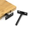 DOITOOL 4set Heavy Duty Hidden Shelf Brackets Board Support for Floating Shelves Wall-Mounted Storage Construction Screws Included view 2