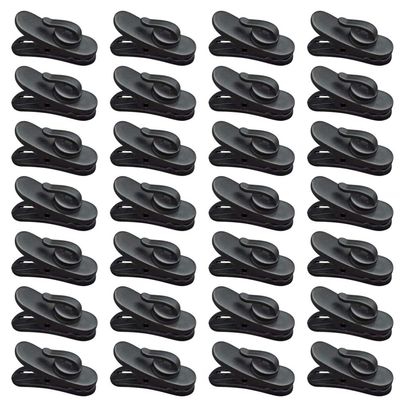 100Pcs Rotating Headphone Cable Clips Plastic Earphone Cord Clamps Lightweight Holder for Wired Headset Secure Attachment on Shirts and Microphones
