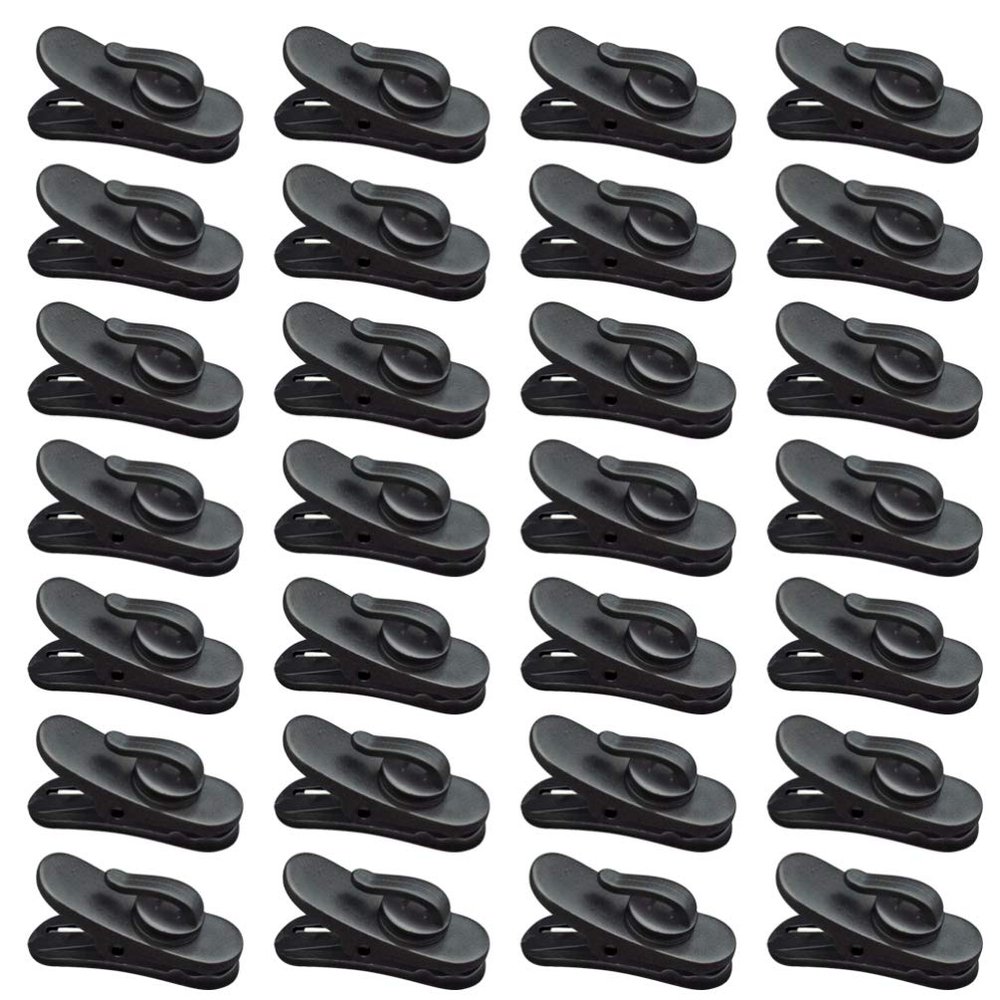 100Pcs Rotating Headphone Cable Clips Plastic Earphone Cord Clamps Lightweight Holder for Wired Headset Secure Attachment on Shirts and Microphones