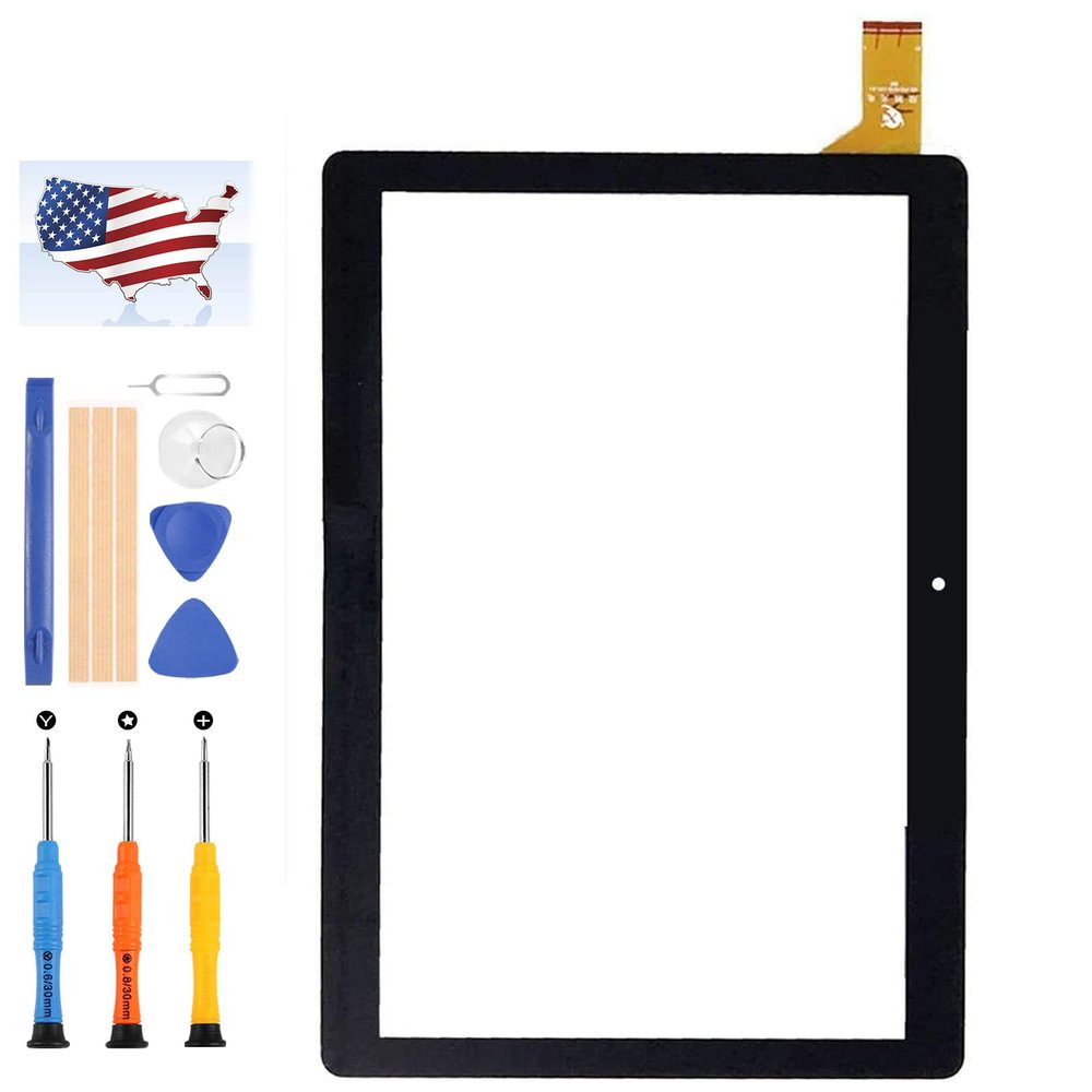10.1inch Touch Screen Digitizer Glass Panel for Onn ONA19TB003 100005208 51 Pins Sensor Glass Lens MJK-1211-FPC Screen Replacement Repair Kits with Free Tools
