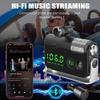 WYYHAA Bluetooth Car Adapter, Blutu para Carros with 2 Microphones & QC3.0 +Type-C PD 18W HiFi Bass Supports Hands-Free Calling, Siri Google Assistant, TF Card AUX Output view 2