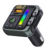 Bluetooth 5.0 Car FM Transmitter, QC3.0 Wireless Car Adapter Mp3 Music Player Car Kit with Hands-Free Calling, 7 Color LED Backlit Car Adapter view 1