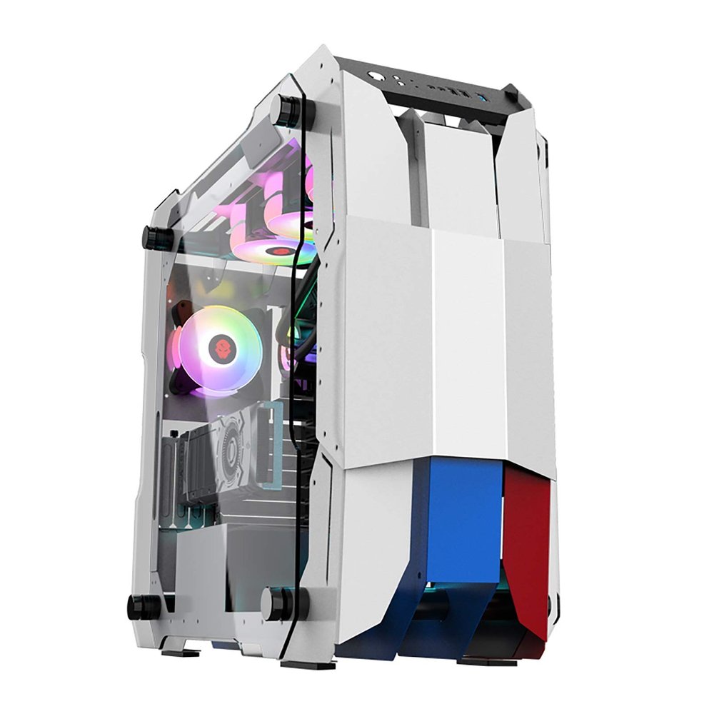 BBNB Computer Cases,Mid-Tower PC Gaming Case E-ATX/ATX/M-ATX - Front I/O USB 3.0 Port - Tempered Glass Side Panel - Cable Management System - Water-Cooling Ready