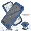 XYX Case Compatible with iPod Touch, Clear Built-in Screen Protector Full Body Hybrid Heavy Duty Protection Case for iPod Touch 7th/6th/5th Gen, Blue view 2