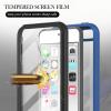 XYX Case Compatible with iPod Touch, Clear Built-in Screen Protector Full Body Hybrid Heavy Duty Protection Case for iPod Touch 7th/6th/5th Gen, Blue view 3