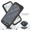 XYX Case Compatible with iPod Touch, Clear Built-in Screen Protector Full Body Hybrid Heavy Duty Protection Case for iPod Touch 7th/6th/5th Gen, Black view 2