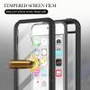XYX Case Compatible with iPod Touch, Clear Built-in Screen Protector Full Body Hybrid Heavy Duty Protection Case for iPod Touch 7th/6th/5th Gen, Black view 3