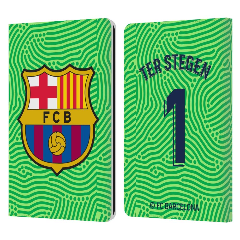 Head Case Designs Officially Licensed FC Barcelona Marc-Andr TER Stegen 2020/21 Players Home Kit Group 1 Leather Wallet Case Compatible with Kindle Paperwhite 1/2 / 3