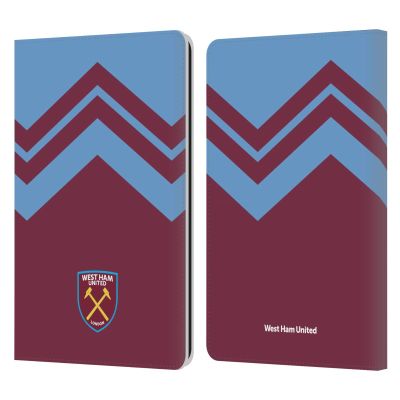 Head Case Designs Officially Licensed West Ham United FC Arrowhead Lines Crest Graphics Leather Wallet Case Compatible with Kindle Paperwhite 1/2 / 3