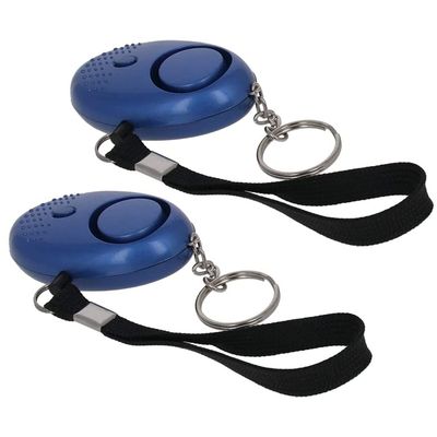 Aicosineg 2Pcs Safe Sound Personal Alarm 120DB Personal Security Alarm Keychain with LED Lights Emergency Safety Alarm Keychain for Women Men Children Bags Backpacks Suitcases Keys Blue
