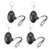 Aicosineg 4Pcs 120DB Personal Security Alarm Keychain with LED Lights for Women, Men, Children & Elderly - Black view 1