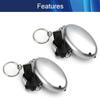 Aicosineg 4Pcs Safe Sound Personal Alarm 120DB Personal Security Alarm Keychain with LED Lights Emergency Safety Alarm Keychain for Women Men Children Bags Backpacks Suitcases Keys Silver view 3