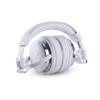 2CANZ Pro Matte White Over-Ear Professional Wired DJ Headphones - Closed Back, Plush Ear Cushions, Adjustable Earpads, Foldable, and Joint Listening view 2
