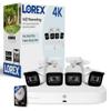 Lorex Fusion 4K Security Camera System w/ 2TB NVR - 8 Channel PoE Wired Home Security System w/ 4 Metal Cameras - Motion Detection, Color Night Vision, Weatherproof Outdoor Surveillance view 1