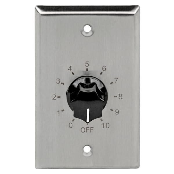 Pure Resonance Audio VC50S 50W Plate Mounted 70V Commercial Volume Control - Stainless Steel (Single)