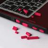 16PCS Universal Computer Anti Dust Stopper/Plug, Soft Silicone Dustproof Laptop Port Covers Rose Red view 2