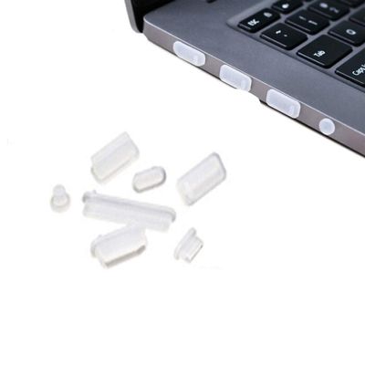16PCS Universal Computer Anti Dust Stopper/Plug, Soft Silicone Dustproof Laptop Port Covers Transparent